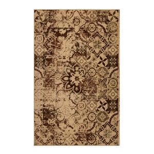 Vintage Traditional Distressed Floral Medallion Indoor Runner or Area Rug by Blue Nile Mills - 1 of 4