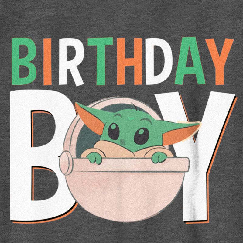 Boy's Star Wars: The Mandalorian Grogu Bassinet Birthday Boy T-Shirt, 2 of 6