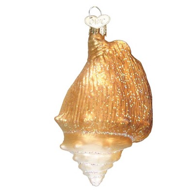 Old World Christmas Glass Blown Christmas Ornament For Christmas Tree, Seashell