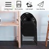 4 Pack Folding Chair, Metal Frame Foldable Chairs with PU Leather Cushion and Back, Indoor or Outdoor Portable Stackable Chair with Non-slip Feet - 4 of 4