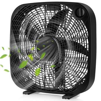 Tangkula 20" Box Fan with 3 Speed Settings, Window Fan for Full Force Air Circulation w/Control Knob ETL Listed Floor Fan for Home Office Tool Shed