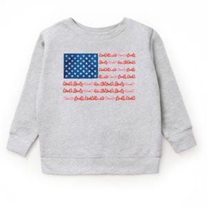 The Juniper Shop American Bow Flag Coquette Youth Sweatshirt - 1 of 4