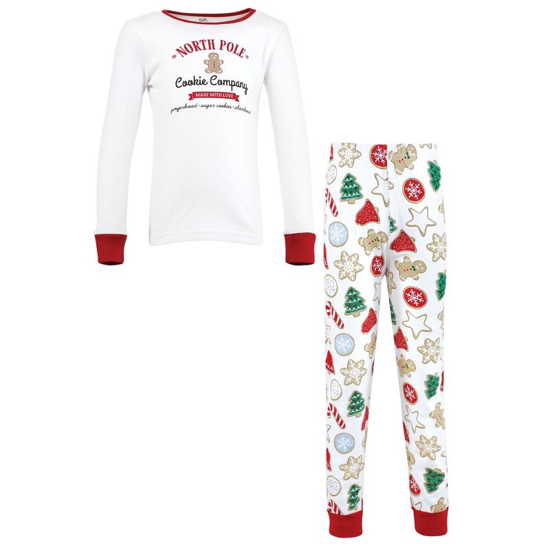 Touched by Nature Infant and Toddler Organic Cotton Tight-Fit Pajama Set, Christmas Cookies, 1 of 5