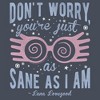 Womens Harry Potter Luna You’re Just As Sane as I Am Racerback Tank - 2 of 4