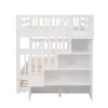 PAGED Full over Full Bunk Bed with Storage Stairs, Wooden Bed Frame with Twin Size Trundle and Guardrail, Modern Loft Bed for Kids, Adults - 4 of 4