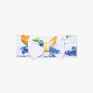 Girls Sorrento Floral Luxe Bow Headwrap - Posh Peanut - 1 of 2
