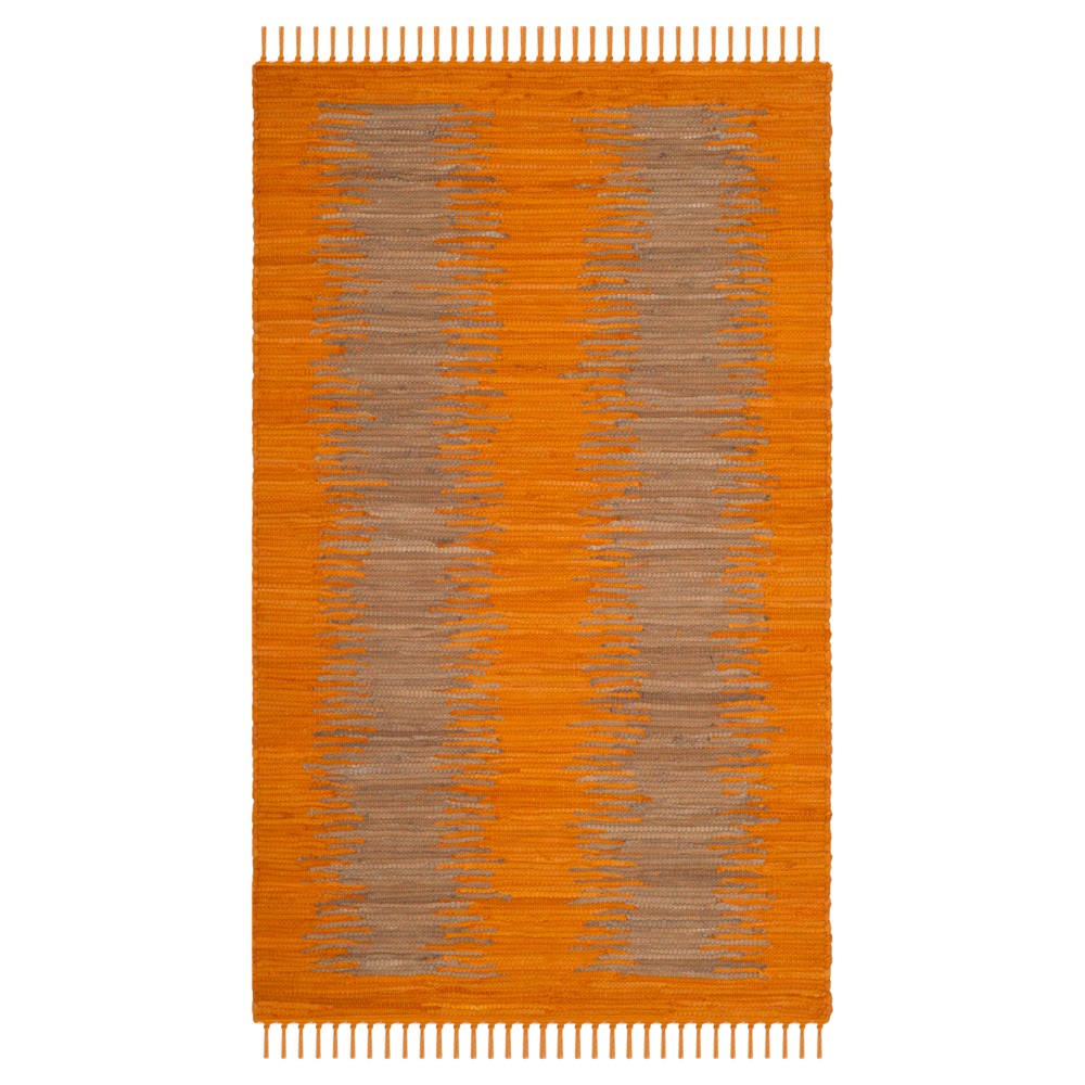 Orange Geometric Flatweave Woven Accent Rug 3'x5' - Safavieh