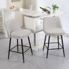 NicBex Swivel Chair with 360 Degree Upholstered Bar Stools Set of 2 with Metal Legs for Kitchen Island and Pub - 3 of 4