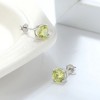 Birthstone Earrings for Women Solitaire Round Cubic Zirconia Sterling Silver Ginger Lyne Collection - 2 of 4
