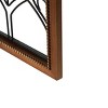 Olivia & May Set of 2 Metal Geometric Wire Cutout Wall Decors: Beaded, Brown Wood Frames, Vertical Display - 3 of 4