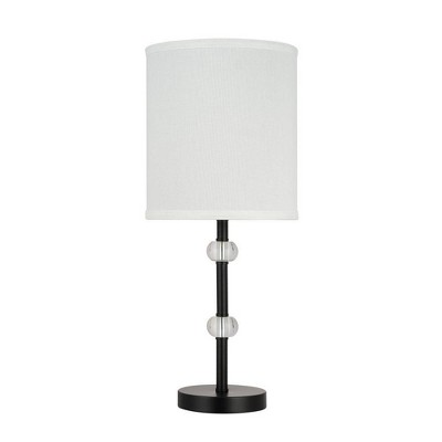 19.25" Stick Table Lamp with Acrylic Accent (Includes LED Light Bulb) Black - Cresswell Lighting