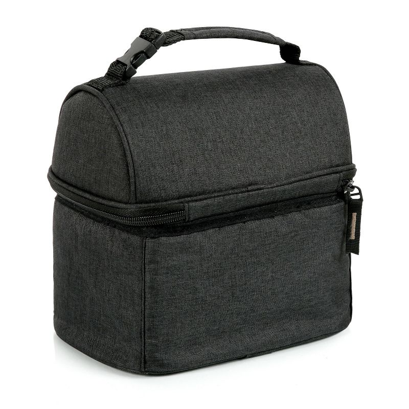Fulton Bag Co. Dual Compartment Lunch Bag - Black, 5 of 15