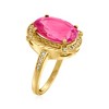 Ross-Simons 3.10 Carat Pink Topaz and .10 ct. t.w. White Topaz Ring Ring in 18kt Gold Over Sterling - 3 of 4