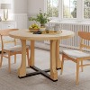 Gulches 48" Round Dining Table - Farmhouse Pedestal Base Table, TSCA Standard MDF (Scratch/Waterproof), Seats 4 - 4 of 4