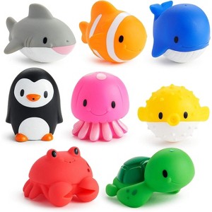 8-Pack Ocean Animal Squirting Bath Toys, Water-Spraying Sea Creatures for Babies 9+ Months - 1 of 4
