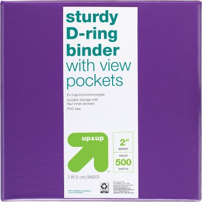 2" 3 Ring Binder Clear View - up&up™