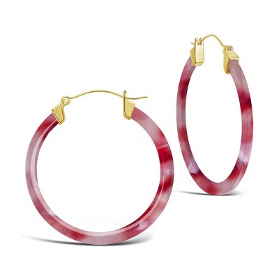 SHINE by Sterling Forever 50mm Resin Hoop Earrings