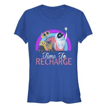 Juniors Womens Wall-E Time to Recharge T-Shirt