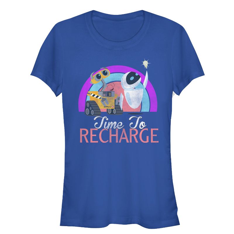 Juniors Womens Wall-E Time to Recharge T-Shirt, 1 of 4