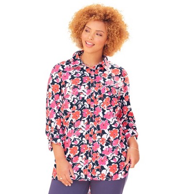 Catherines Women's Plus Size Liz&Me Camp Shirt