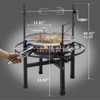 ROVSUN 33 Inch Outdoor Fire Pit with 2 Grill, Wood Burning Fire Pit with Swivel Cooking Grate，Outdoor Fire Pit with Removable Swivel Grill - 3 of 4