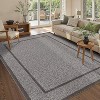 Washable Area Rug Modern Print Braided Indoor Soft Contemporary Solid Textured Carpet Non Slip Farmhouse Floor Cover - 2 of 4