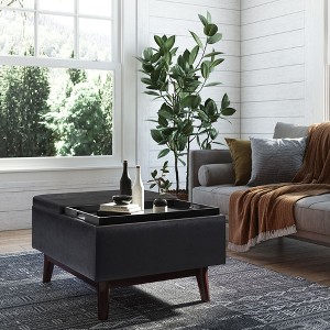 NicBex Modern Mid-Century Coffee Table Small Ottoman with Storage & Flip Tray Top,Upholstered Storage Ottoman for Living Room,Bedroom - 1 of 4