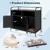 Cat Litter Box Enclosure, Wooden Cat Washroom Furniture with Barn Door, Hidden Litter Box Cover, Dog Proof Feline Litter Boxes - 4 of 4