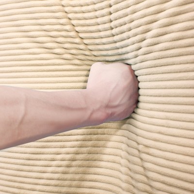 Racxily Ottoman Corduroy Sofa - Flexible Modular Config , Soft High-Density Fabric for Reading/Resting