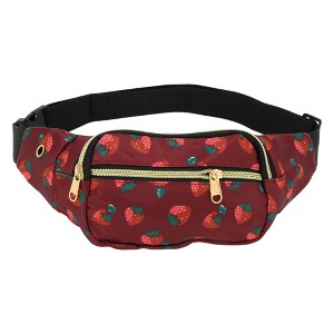 Unique Bargains Strawberry Pattern Fanny Pack 1 Pc - 1 of 4