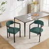 Modern Dining Room Chairs Set of 2, Upholstery Side Arm Chairs with Black Metal Legs for Kitchen, Dining Room, or Living Areas-Panipeachy - 3 of 4