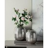 NicBex Aluminum/Ceramic Chisel Flower Vase, Muilt Sizes Short Round Metallic Decorative Vase for Tabletop, Living Room - 2 of 4