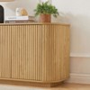 Sapphtopaz 64" Decorative Storage Cabinet Sideboard Buffet Cabinet with Storage TV Stand with Wave Pattern Vertical Striped for Kitchen, Living Room - 3 of 4