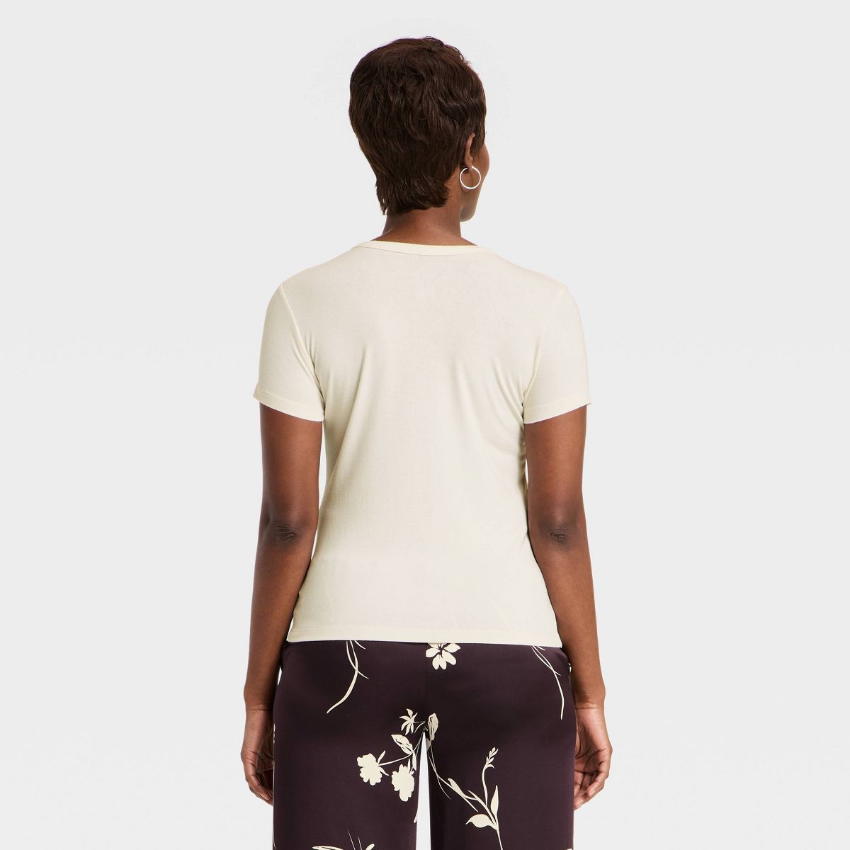 Women's Short Sleeve Fitted Modern Jersey T-Shirt - A New Day™ - thumbnail 2