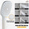 CASAINC 16 inches Ceiling Square Mounted Luxury Shower System with Handheld Spray & 5 Spray Pattern, Brushed Gold - 4 of 4