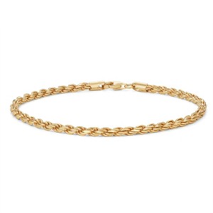 Giorgio Di Vicenza 14K Gold Over Sterling Silver Men's 3.75mm Rope Chain Bracelet - 1 of 2