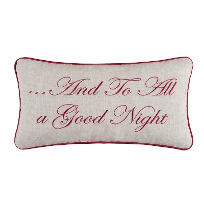C&F Home 10" x 19" And To All A Good Night Embroidered Christmas Throw Pillow