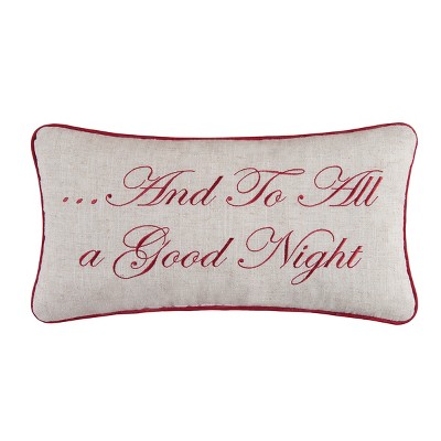 C&F Home 10" x 19" Christmas "And To All A Good Night" Embroidered Accent Throw Pillow