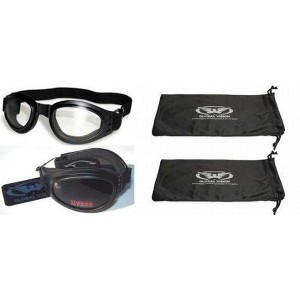 2 Pairs of Global Vision Eyewear Adventure Safety Motorcycle Goggles - 1 of 1