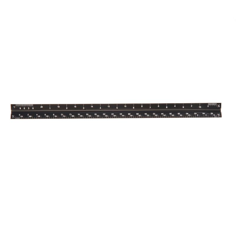 Insten Aluminum Architect Scale Ruler for Architects, Draftsman, Students and Engineers, Black, 12 inches, 2 of 6