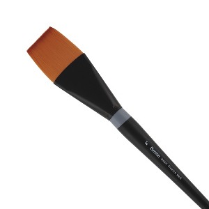Creative Mark Beste Golden Taklon Wash, 2" Artist Paint Brush, Professional Watercolor Brushes, For Acrylic Painting, Short Handle, Sharp Edges, - 1 of 4