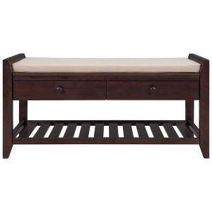 NicBex Modern 39" Storage Bench with 2 Drawers and Bottom Shelf for Entryway and Living Room - 1 of 4