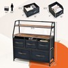 Costway 5-Drawer Storage Dresser Organizer Unit with  Fabric Bin for Living Room Bedroom - 3 of 4