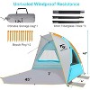 Anybear 2-3 Person Beach Tent Sun Shelter UPF50+ Blue with Mesh Windows - 2 of 4