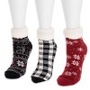 MUK LUKS Women's 3 Pair Pack 2 Layer Ankle Socks - 3 of 3