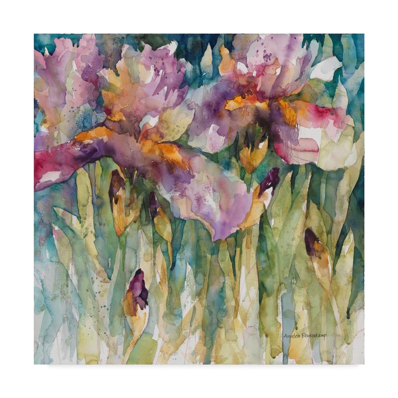 Trademark Fine Art -Annelein Beukenkamp 'Siberian Iris Purple' Canvas Art, 2 of 4