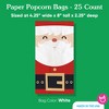 Big Dot of Happiness Jolly Santa Claus Popcorn Bags, Christmas Party Favor Snack Treats, Free-Standing Individual White Paper Bags - 25 Count - 4 of 4