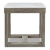 Signature Design by Ashley Loyaska Casual End Table with White Marble Top, Light Brown & White Marble - 3 of 4