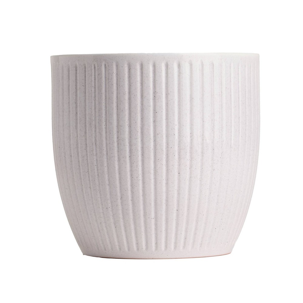 LiveTrends Belice Ceramic Indoor Planter Pot White 5.5"x6.5"x6.5"