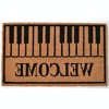 HomeRoots 18" X 30" Brown and Black Coir Welcome Outdoor Door Mat - 4 of 4